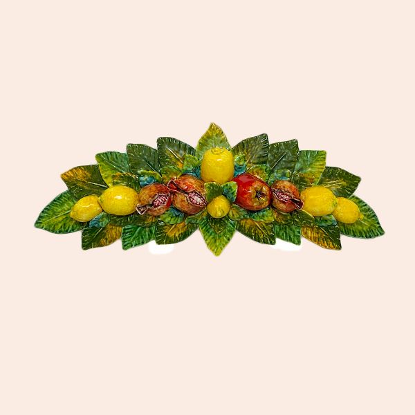 FA407B-70F - Wall decoration with mixed fruit cm 70 x 25